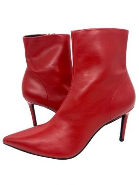 Jeffrey Campbell Nixie Red Pointed Toe Ankle 
Stiletto Boots Size 6 Booties